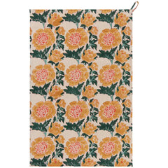 Theedoek Goldenrise blockprint DH