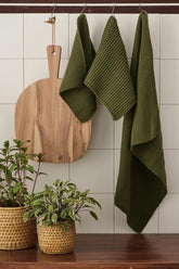 keukenhanddoek Olive groen