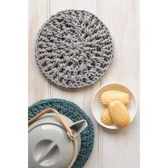 2 onderzetters geknoopt Shadow licht grijs