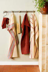 Theedoek IB Laursen naturel rustrood