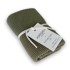 Keukenhanddoek Solid Olive