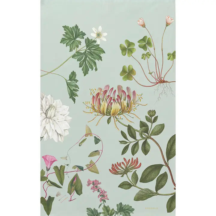 Theedoek The botanical atlas green