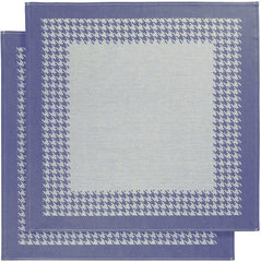 Theedoek Pied de Poule DWL blauw