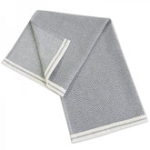 Theedoek blauw/grijs visgraat