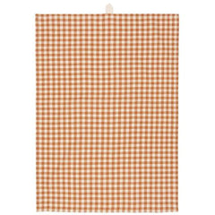 Theedoek IBL cognacbruine ruit.