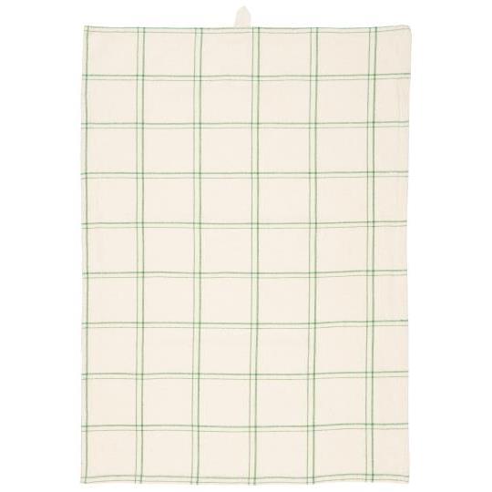 Theedoek IBL Checkered pattern wasabi/naturel