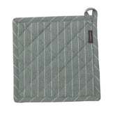 pannenlappen 2 stuks pinestripe groenblauw
