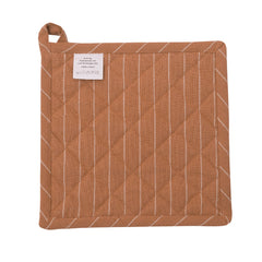 Pannenlappen pinestripe cafecreme