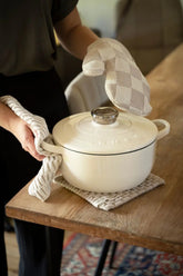 vaatdoekje Knitfactory ecru/taupe