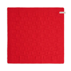 Knitfactory handdoek uni r0uge rood