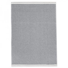 Theedoek blauw/grijs visgraat