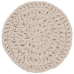 2 onderzetters geknoopt licht naturel