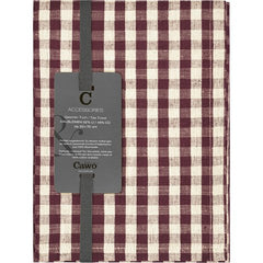 Theedoek Burgundy ruit