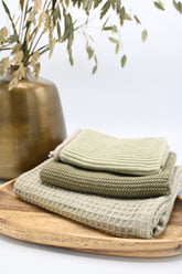 3-dlg keukenset saliegroen