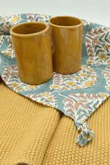 Theedoek DH Blockprint Bouquet