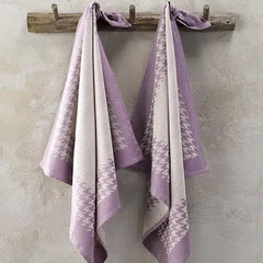Theedoek Pied de poule DWL Lavendel