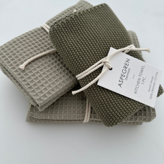Keukenhanddoek Solid Olive