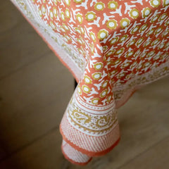 tafelkleed Blockprint Isha Squirrel