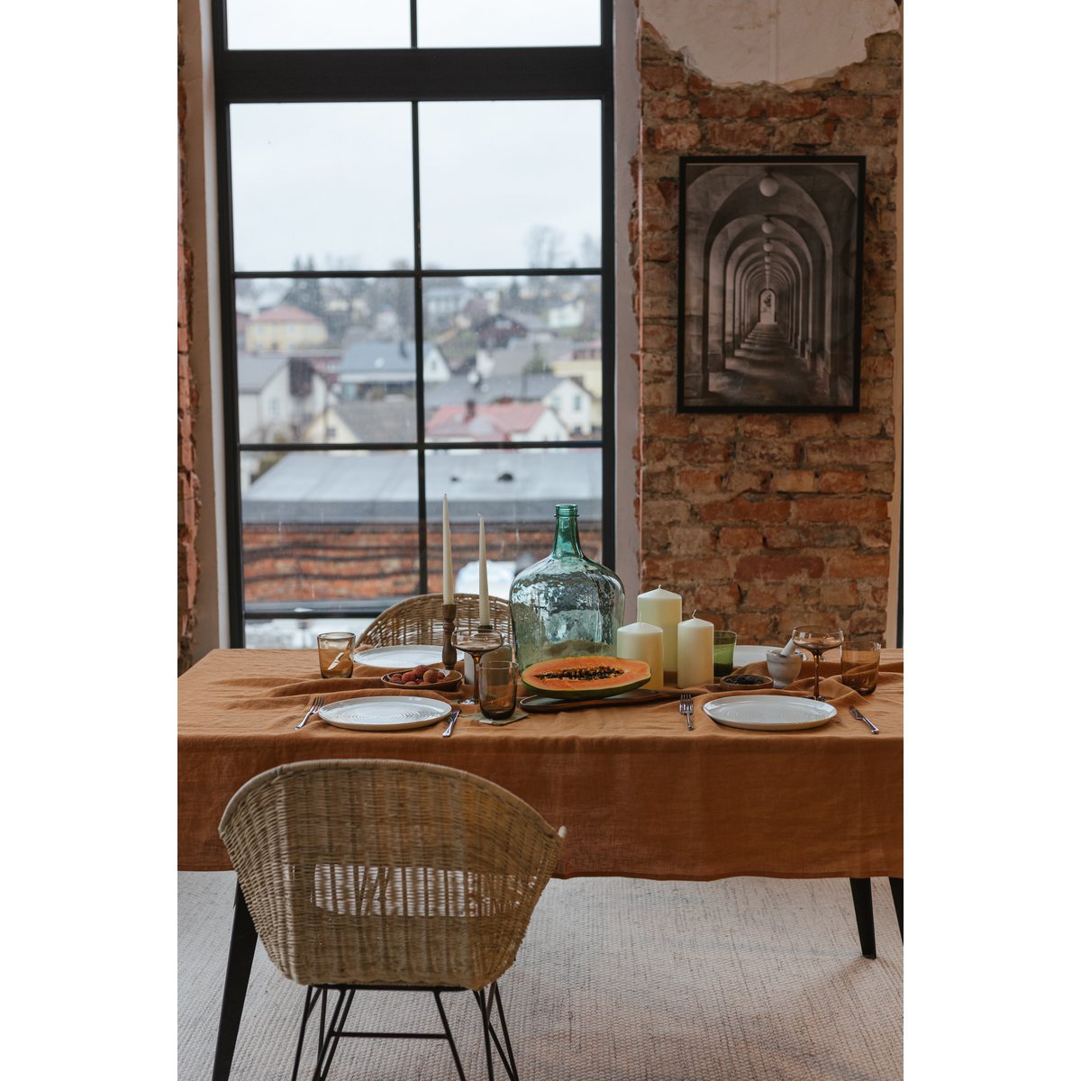 Tafelkleed LS cinnamon 3 meter