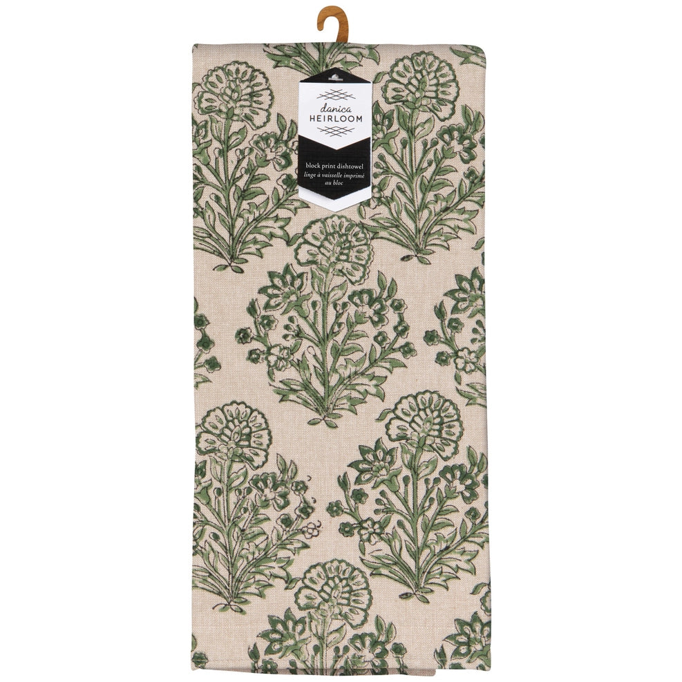 Theedoek  Veridia blockprint DH