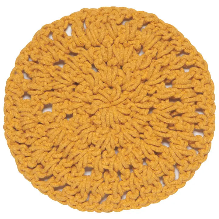 2 onderzetters geknoopt Oker