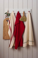 Theedoek IBLaursen rood/naturel