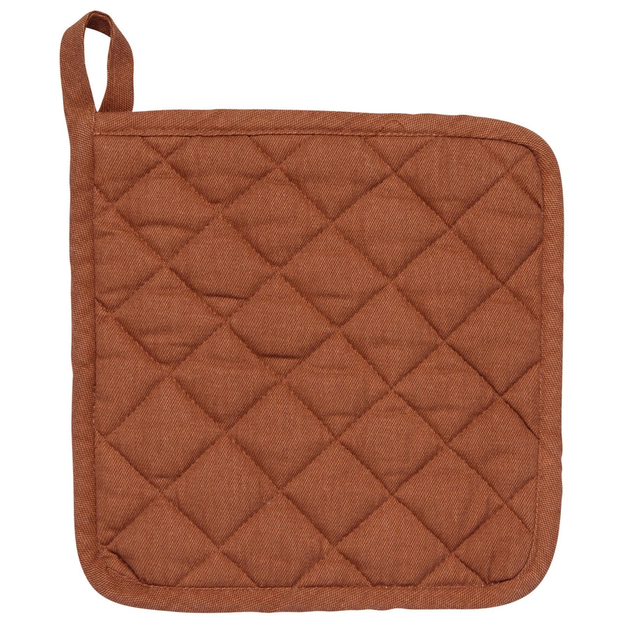 2 pannenlappen quilted cinnamon