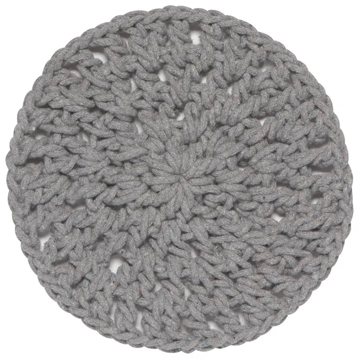 2 onderzetters geknoopt Shadow licht grijs