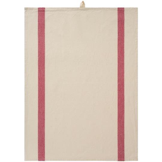 Theedoek IBLaursen rood/naturel