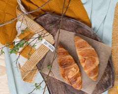Keukenhanddoek Knitfactory uni okergeel