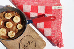 Keukenhanddoek ruit rougerood