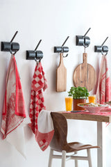 Knitfactory handdoek uni r0uge rood