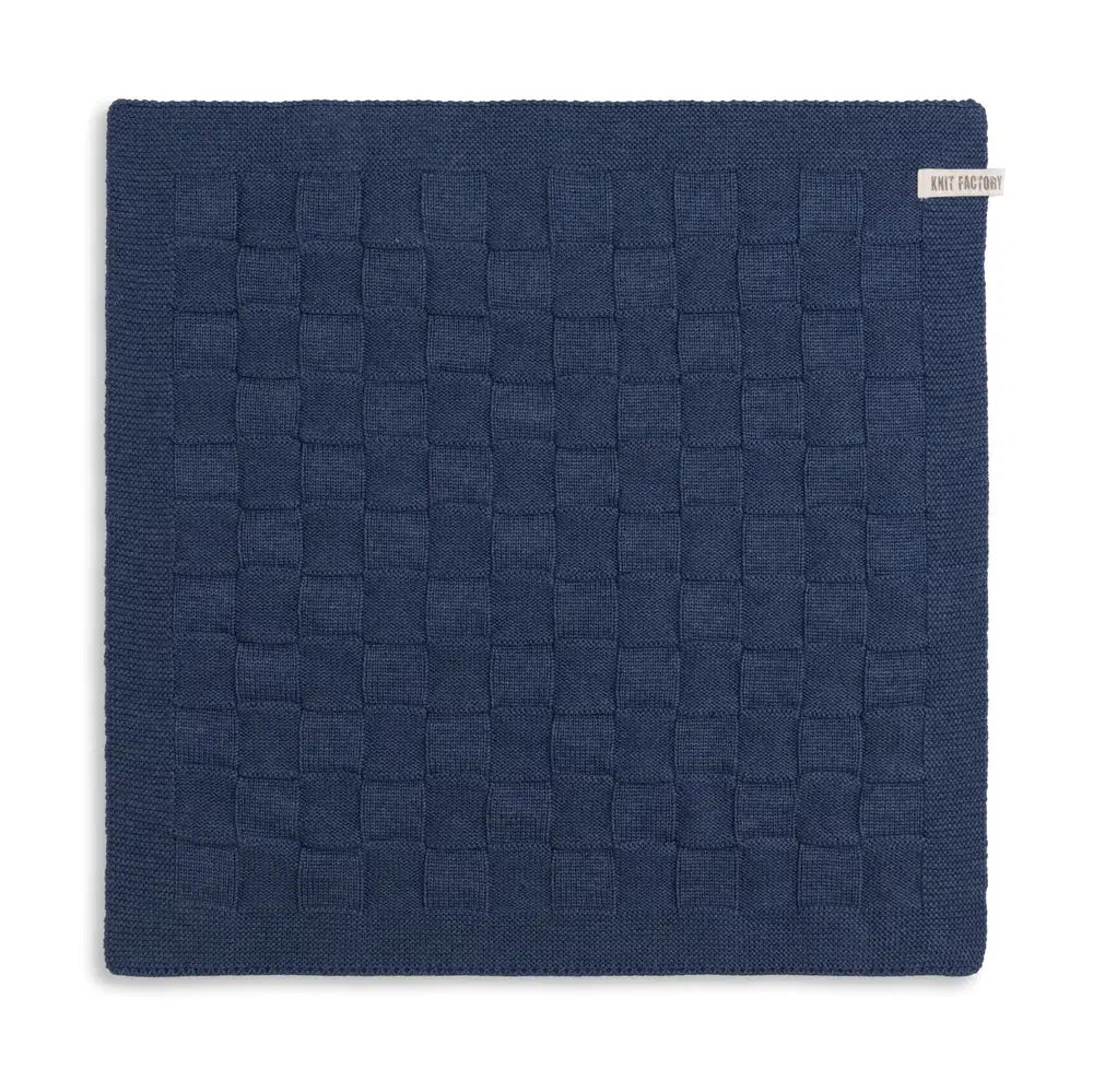Knitfactory keukenhanddoek uni blaiw