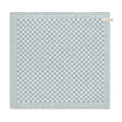 Knitfacotry keukenhanddoek kleine ruit stonegreen