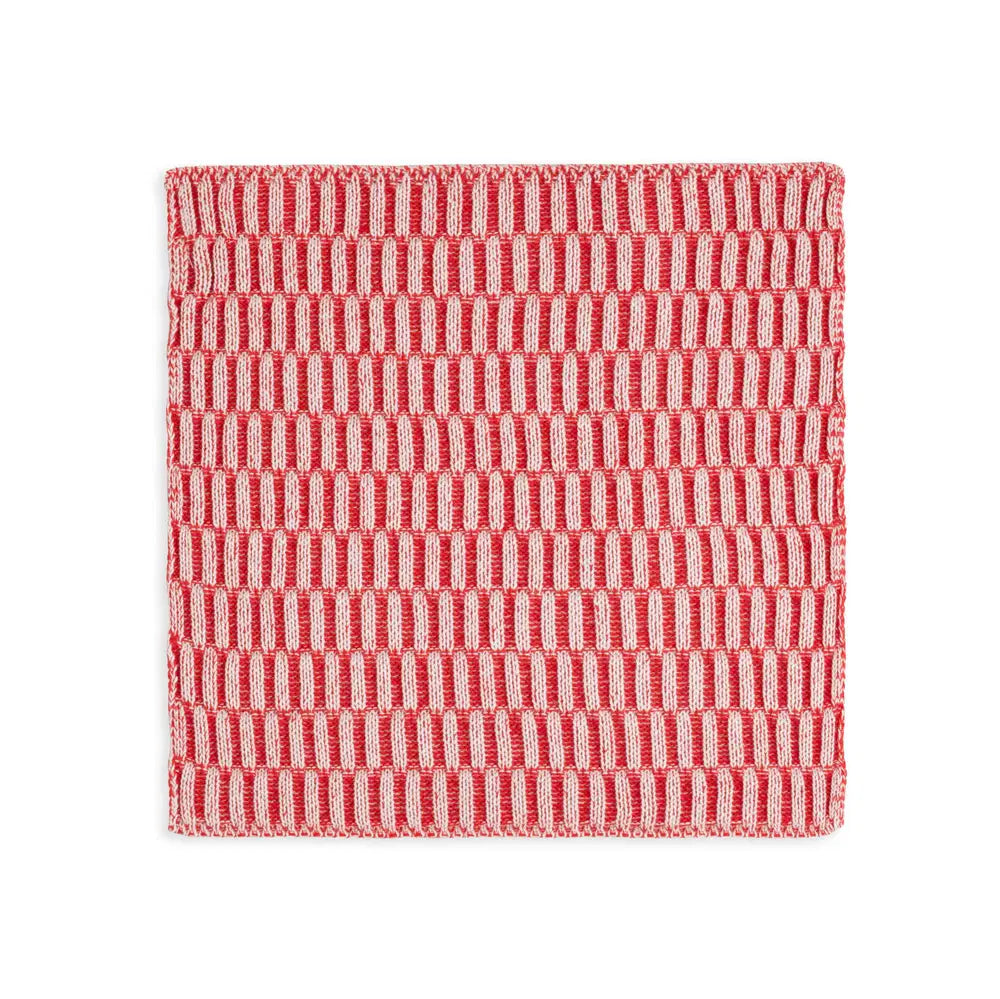 vaatdoekje knitfactory ecru/rood