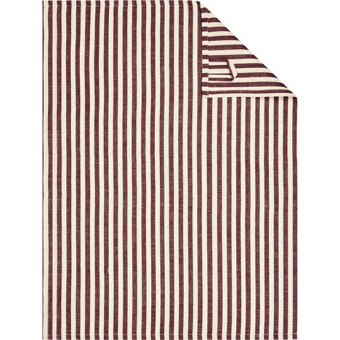 Theedoek Burgundy streep