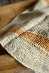 Linnen doek met streep maisgeel