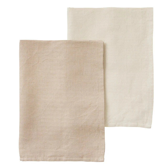 set theedoeken creme/zand