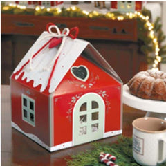 kerstverpakking huis rood OP=OP