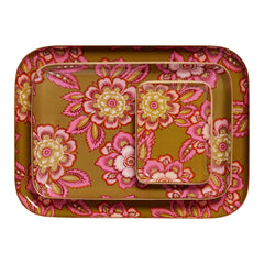 Dienblad Jakarta fuchsia/olijfgroen Middel