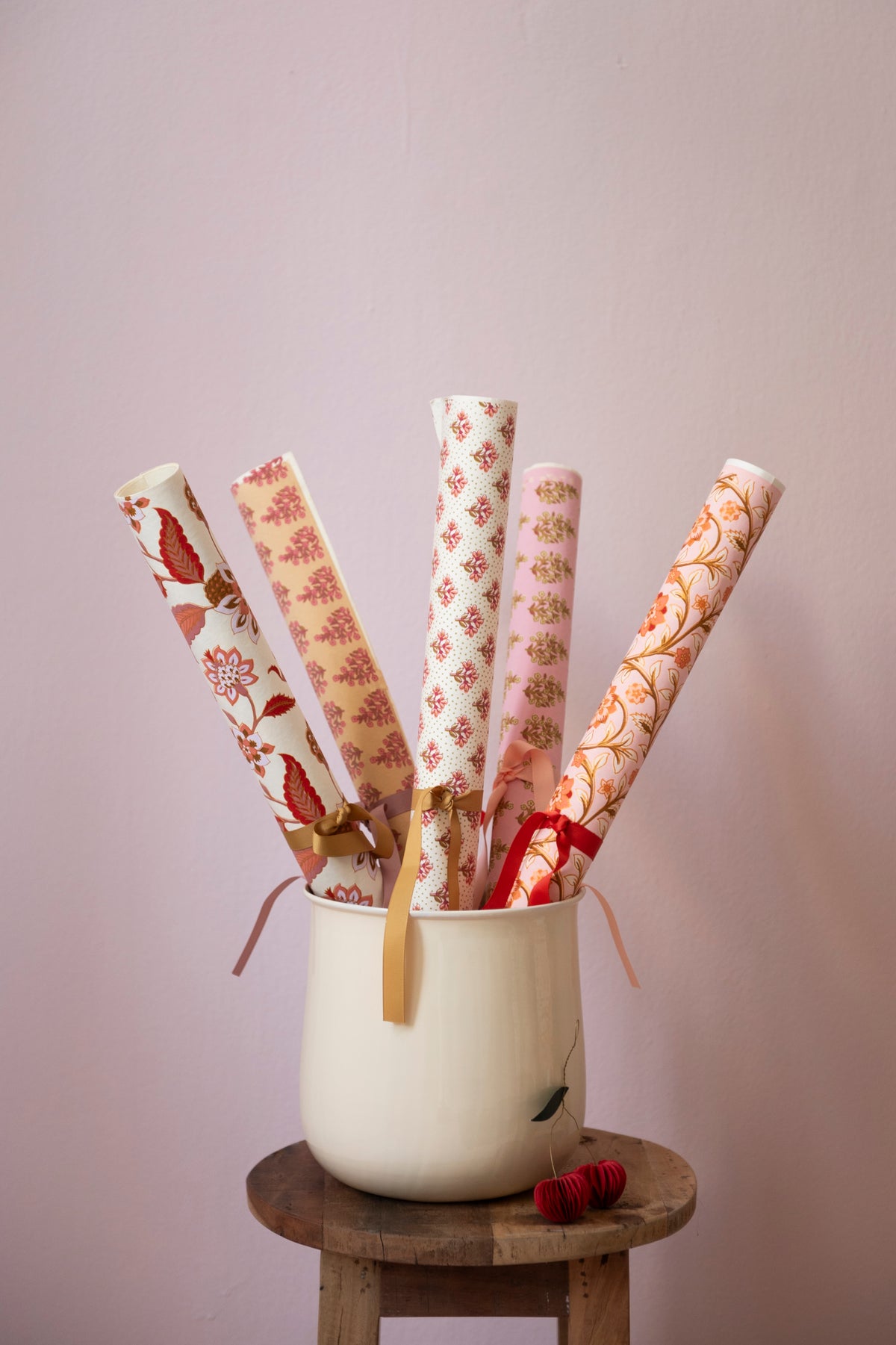 Inpakpapier luxe rood kerst